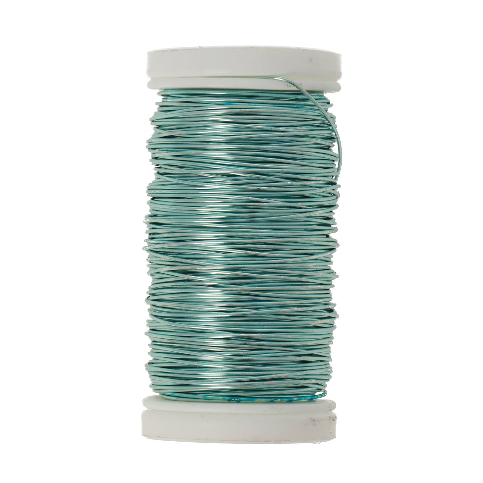 ice blue lacquered iron wire 0,5mm - 50mt spool | 1pc
