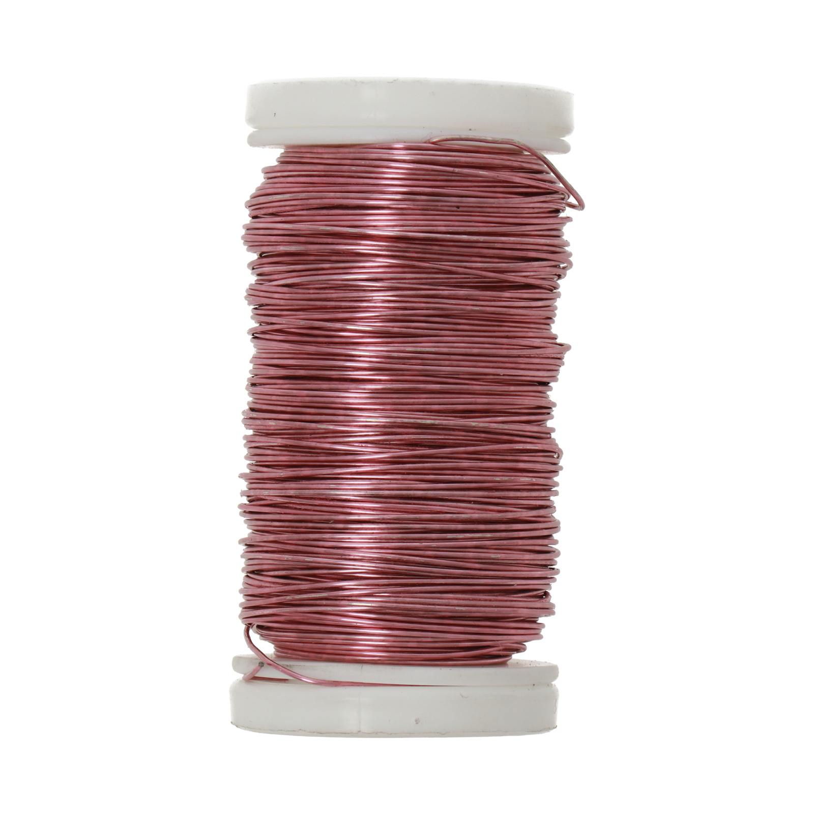 pink lacquered iron wire 0,5mm - 50mt spool | 1pc