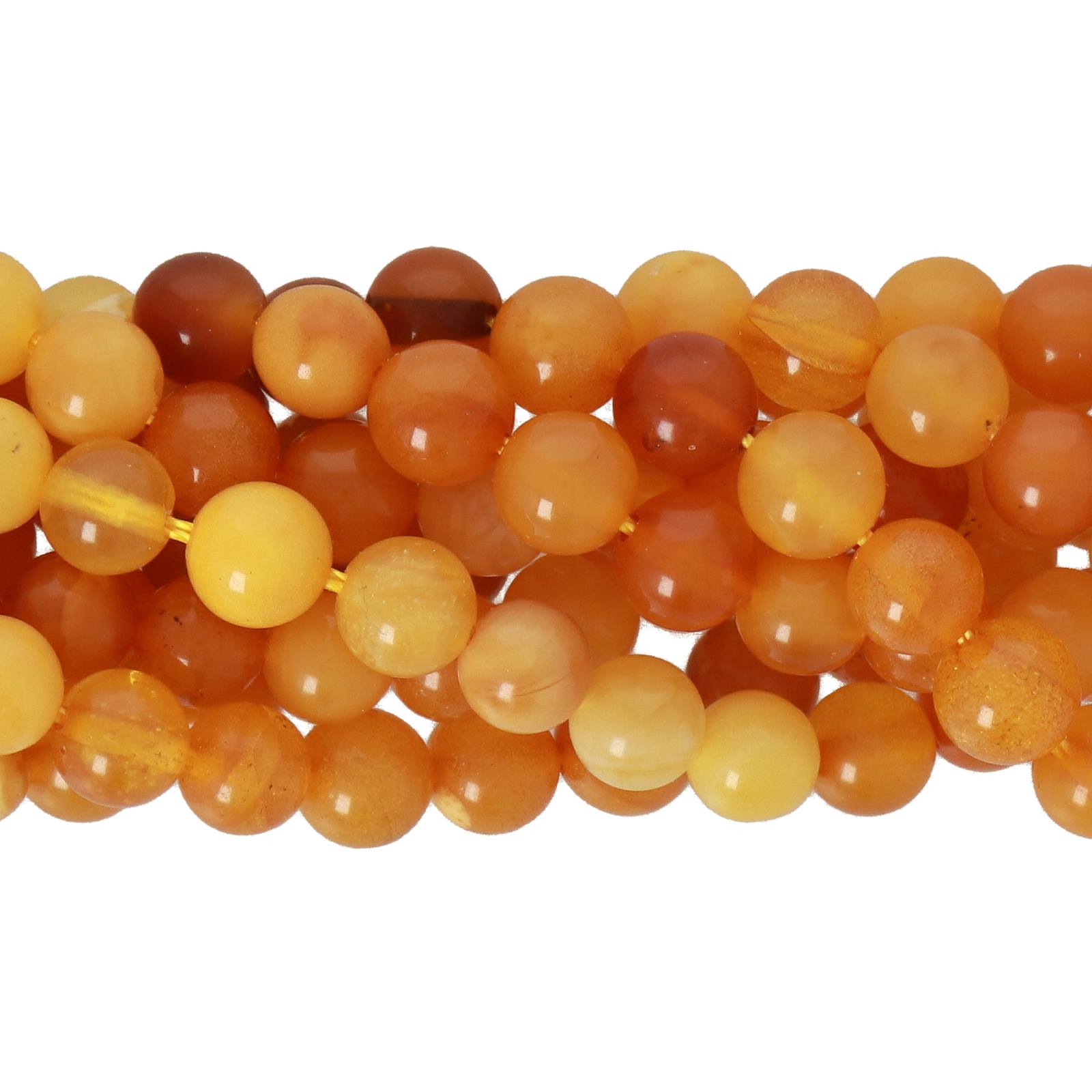 honey butter baltic amber smooth round 5mm | 15pc