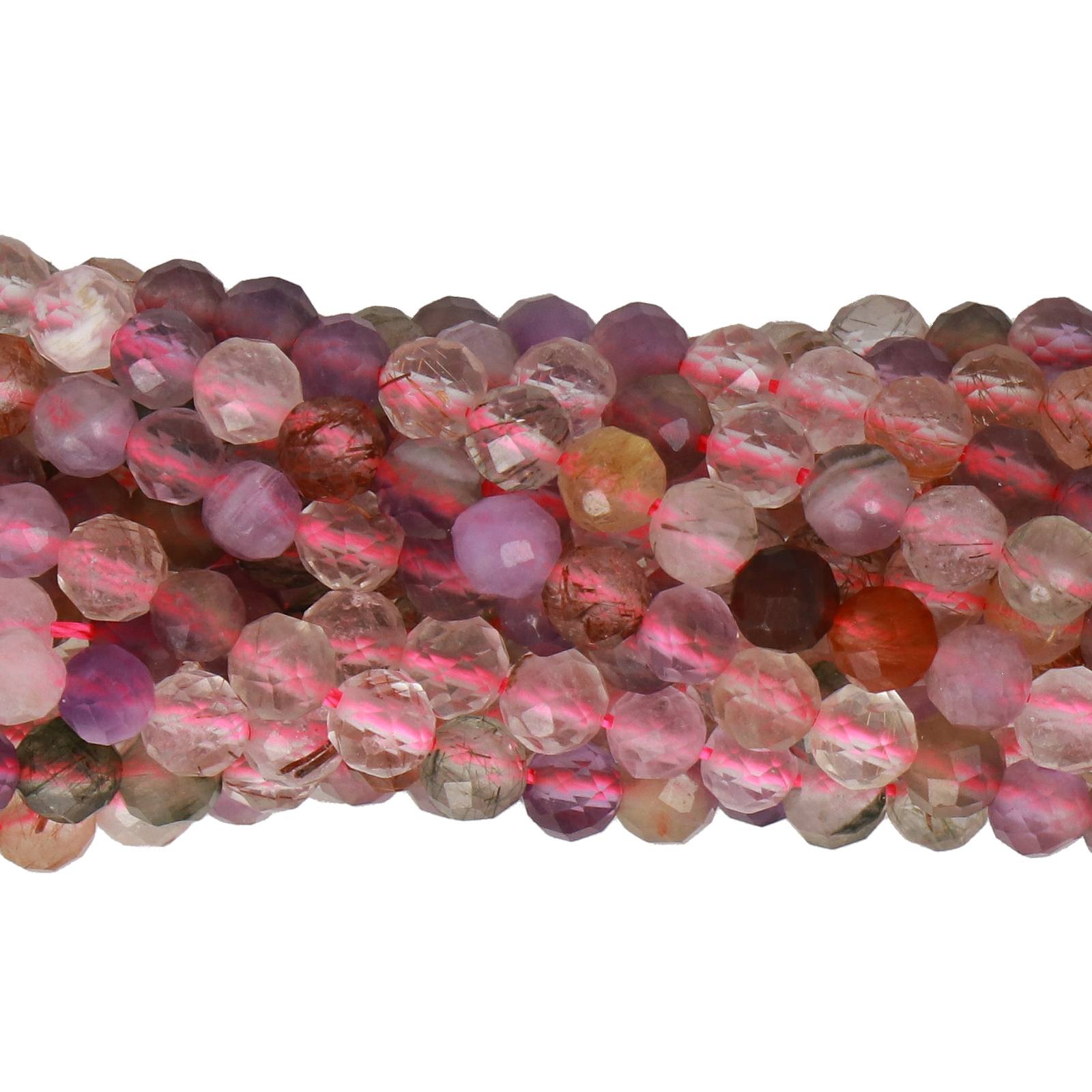 multicolor crystal faceted round 3,5mm | 15/16-inch strand