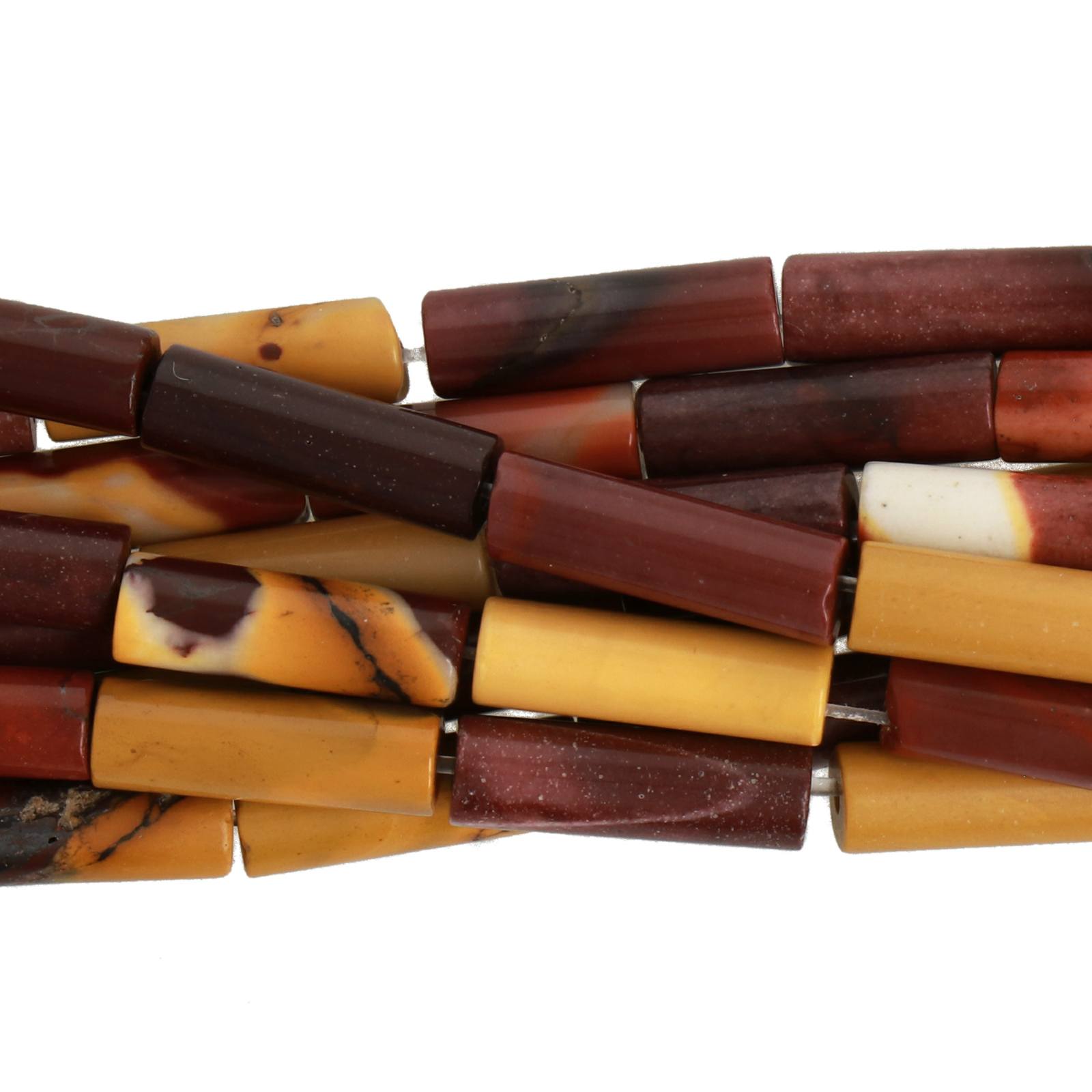 mookaite smooth tube 13x4mm | 15/16-inch strand