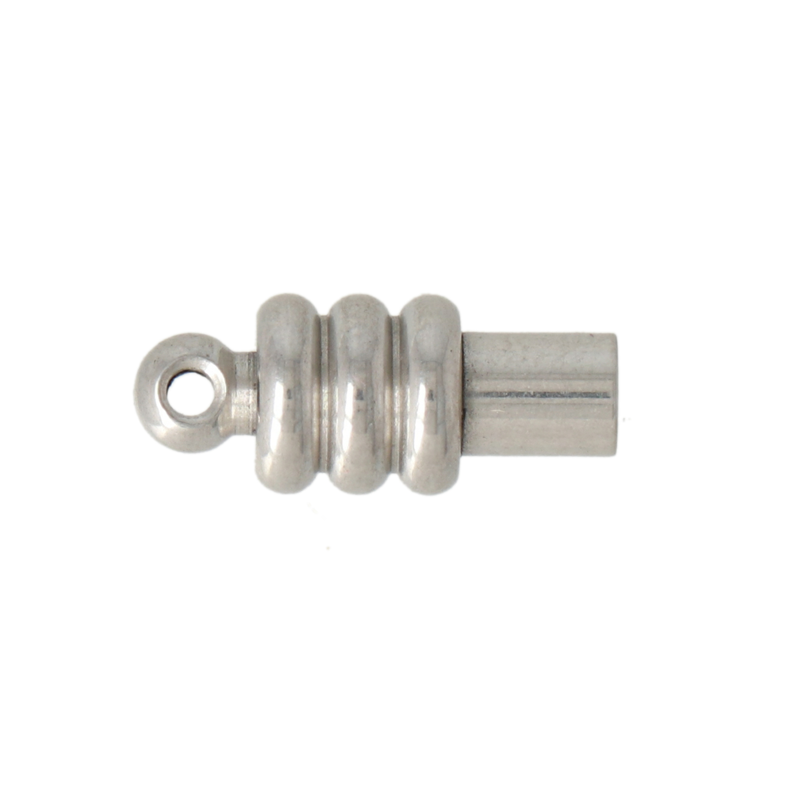 stainless steel clasp with ends 15x6mm (width 3mm) | 1pc