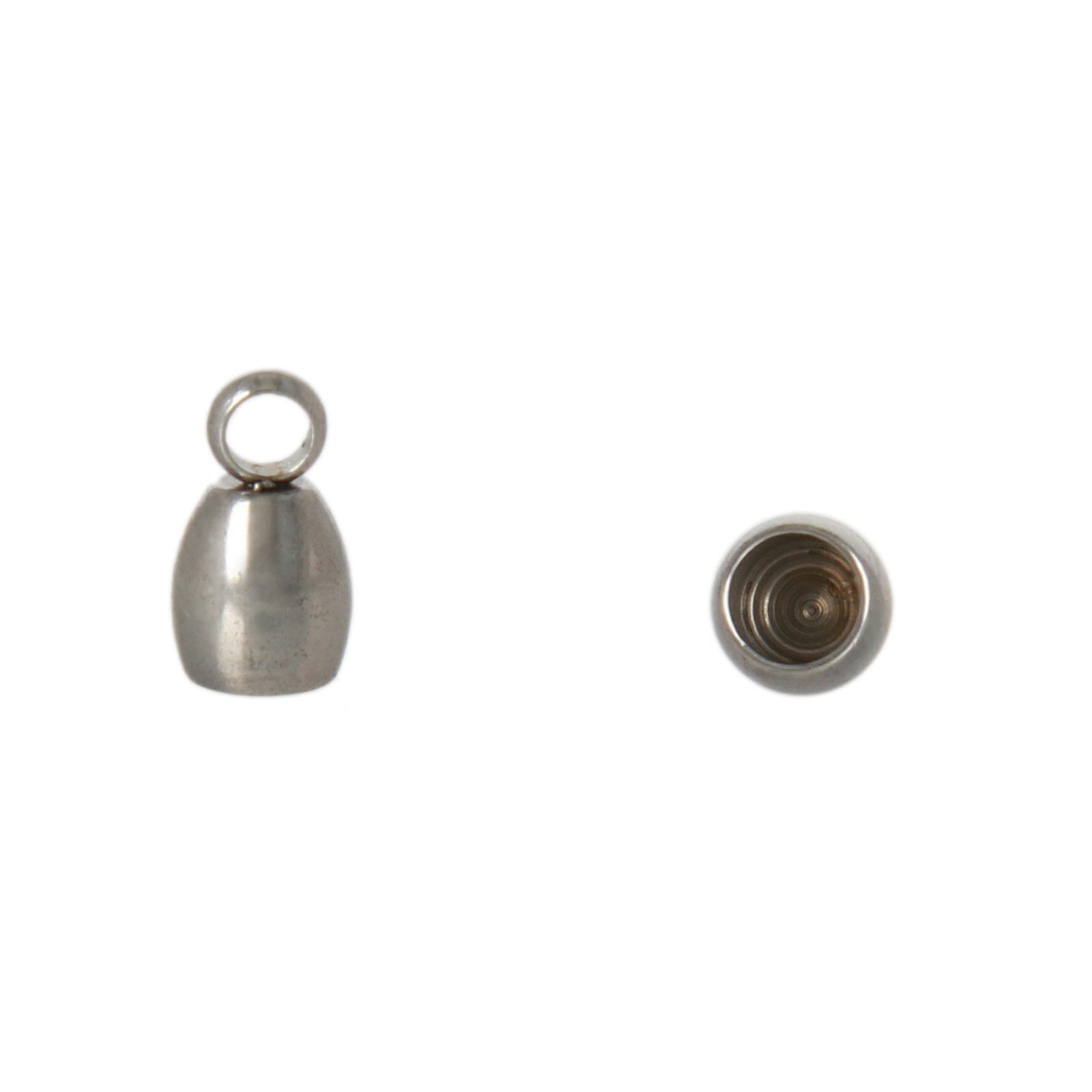 stainless steel crimp end 8x4mm (width 3mm) | 6pc