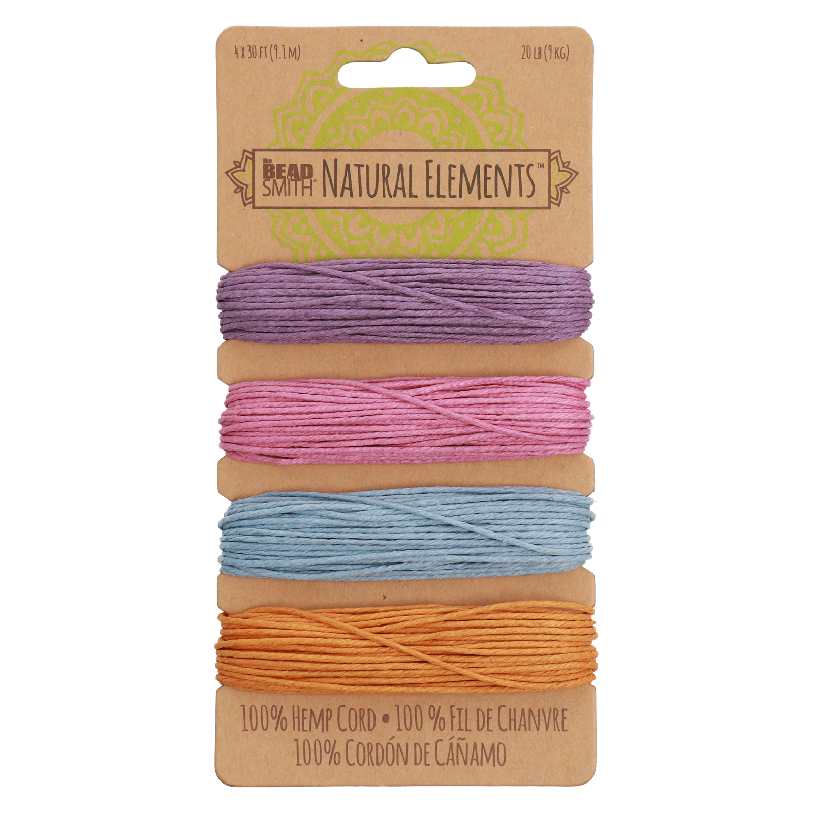 hemp cord pastel - size 1mm - 36mt spool | 1pc