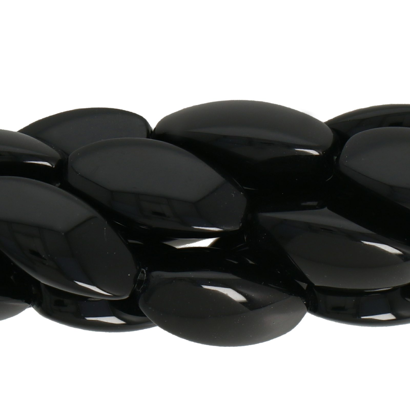 black onyx marquise 3 side 18x10mm | 4pc