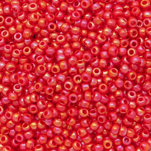 saatperlen toho 11/0 opaque rainbow cherry (405) | 10gr