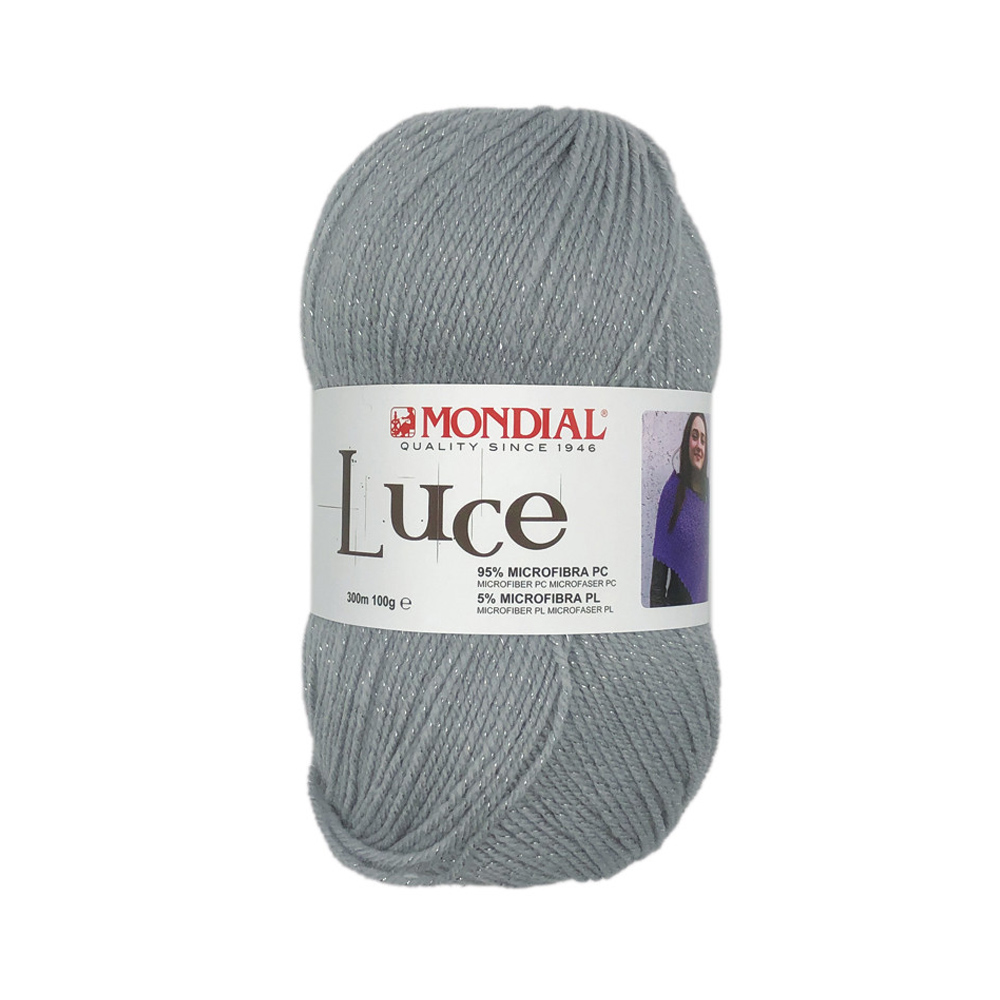 luce mondial - light grey (568) - 100gr (300mt) | 1pc