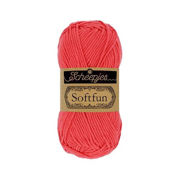 scheepjes softfun - coral (2607) - 50gr (140mt) | 1st
