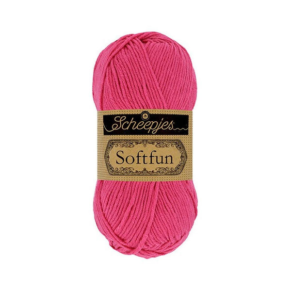 scheepjes softfun - hot pink (2495) - 50gr (140mt) | 1pc