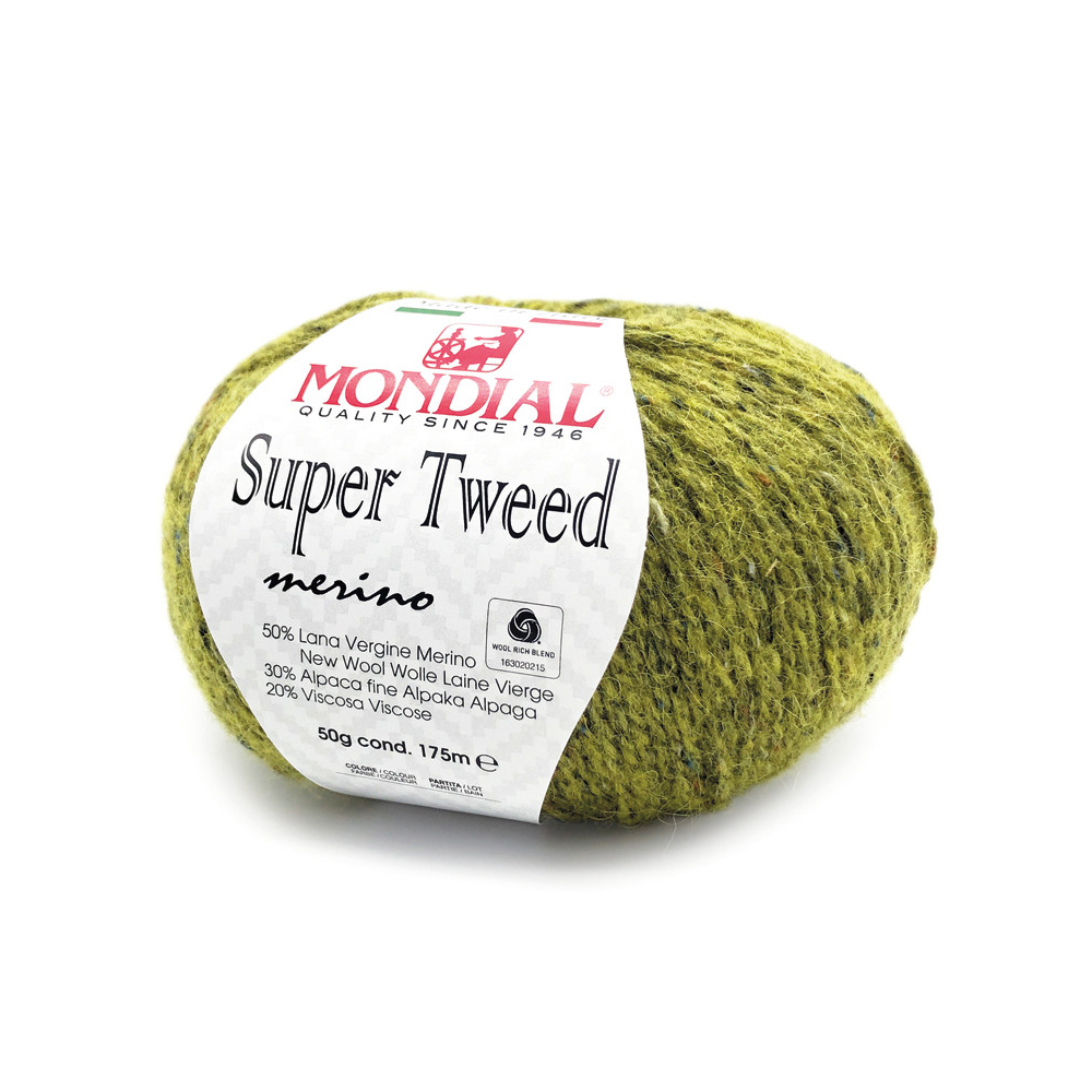 super tweed mondial - avocado (427) - 50gr (175mt) | 1pc