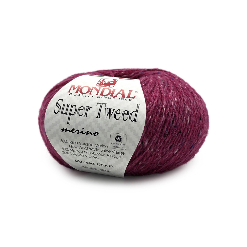 super tweed mondial - fuchsia (417) - 50gr (175mt) | 1pc