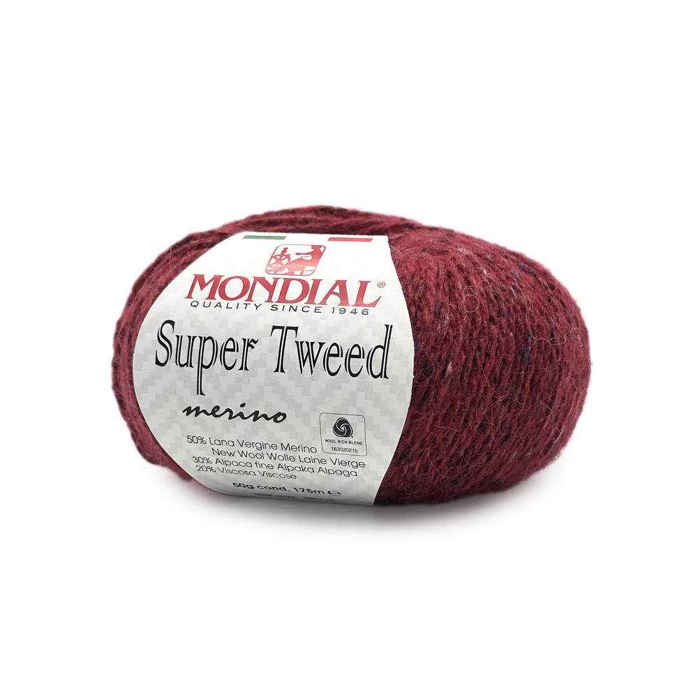 super tweed mondial - red (424) - 50gr (175mt) | 1pc