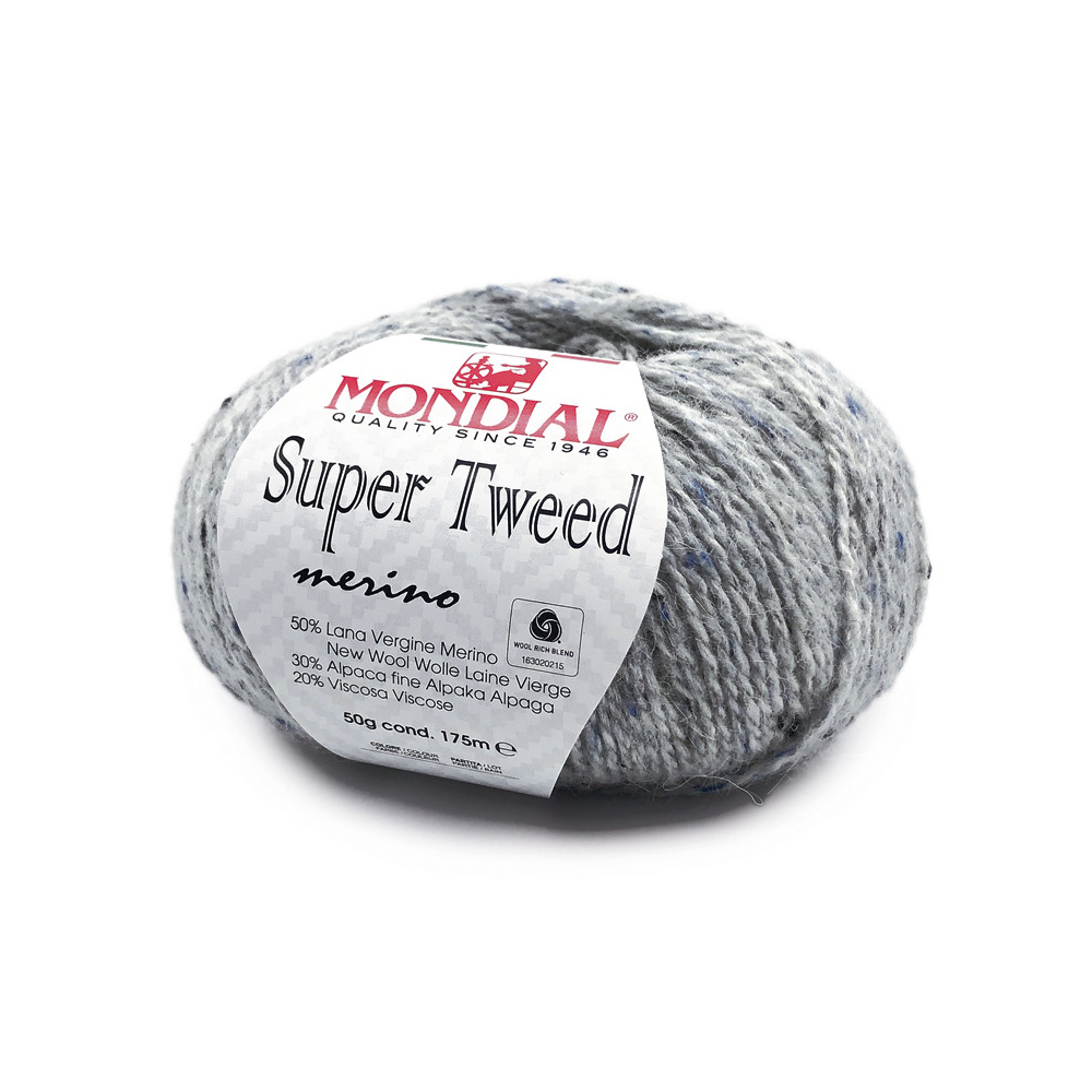 super tweed mondial - grey (433) - 50gr (175mt) | 1pc