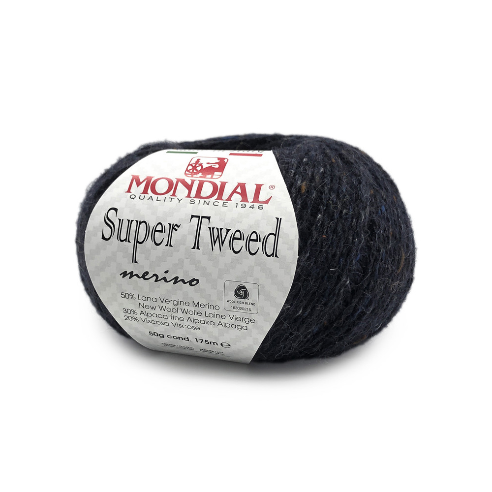 super tweed mondial - night blue (416) - 50gr (175mt) | 1pc
