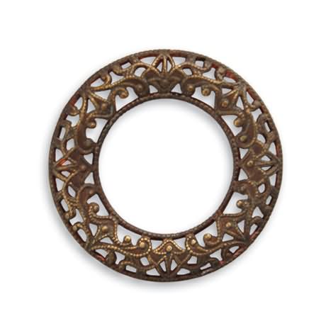 vintaj natural brass scrolled filigree ring 28mm | 1pc