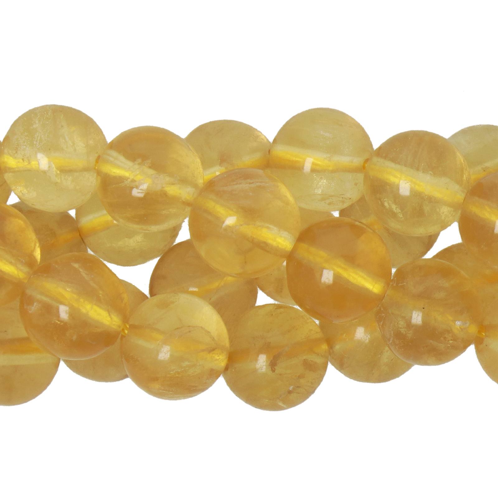 rainbow yellow smooth round 8mm | 8pc
