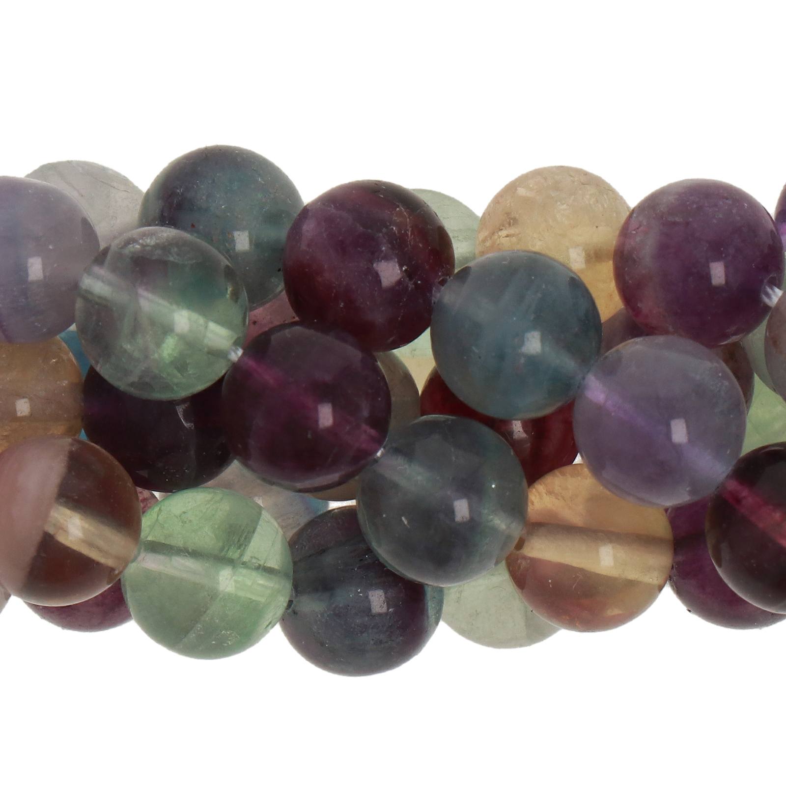 fluorit rainbow glatt runde 8mm | 10st