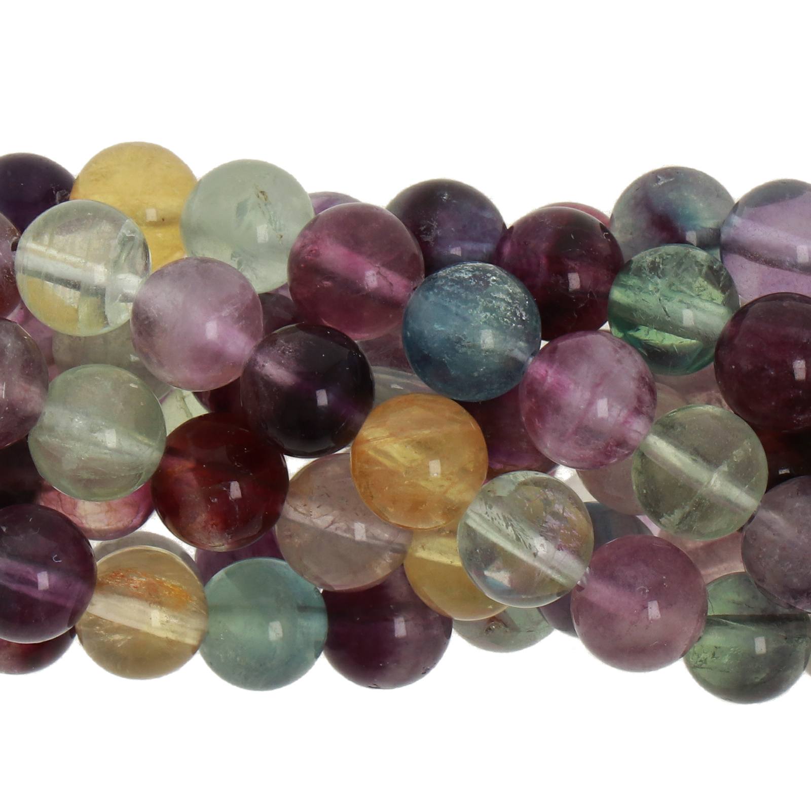 fluorit rainbow glatt runde 6mm | strang 38/40cm