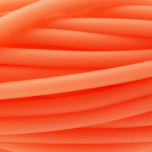 rose peach hollow rubber cord 5mm | 1mt