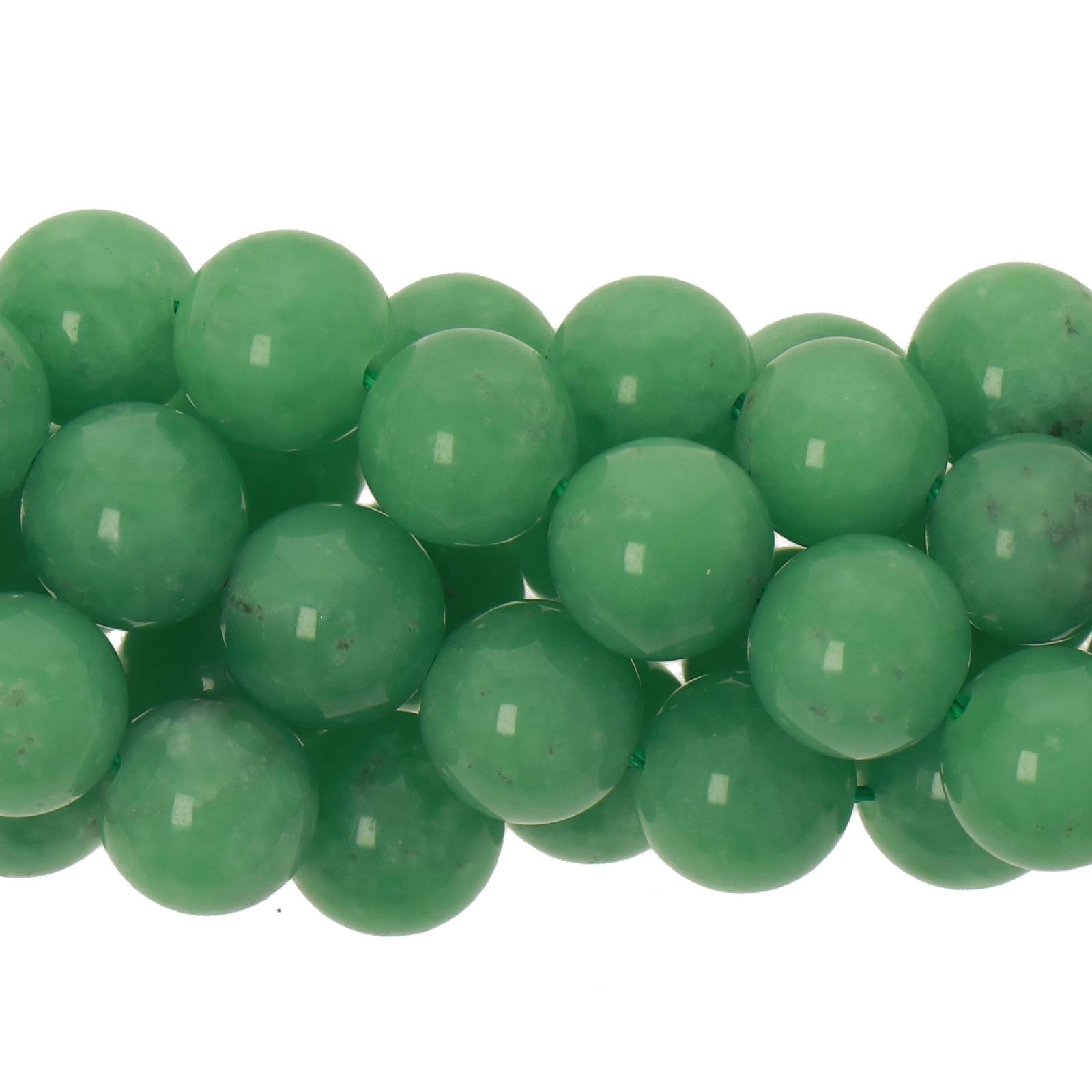 dark green angelite aa smooth round 8mm | 16-inch strand