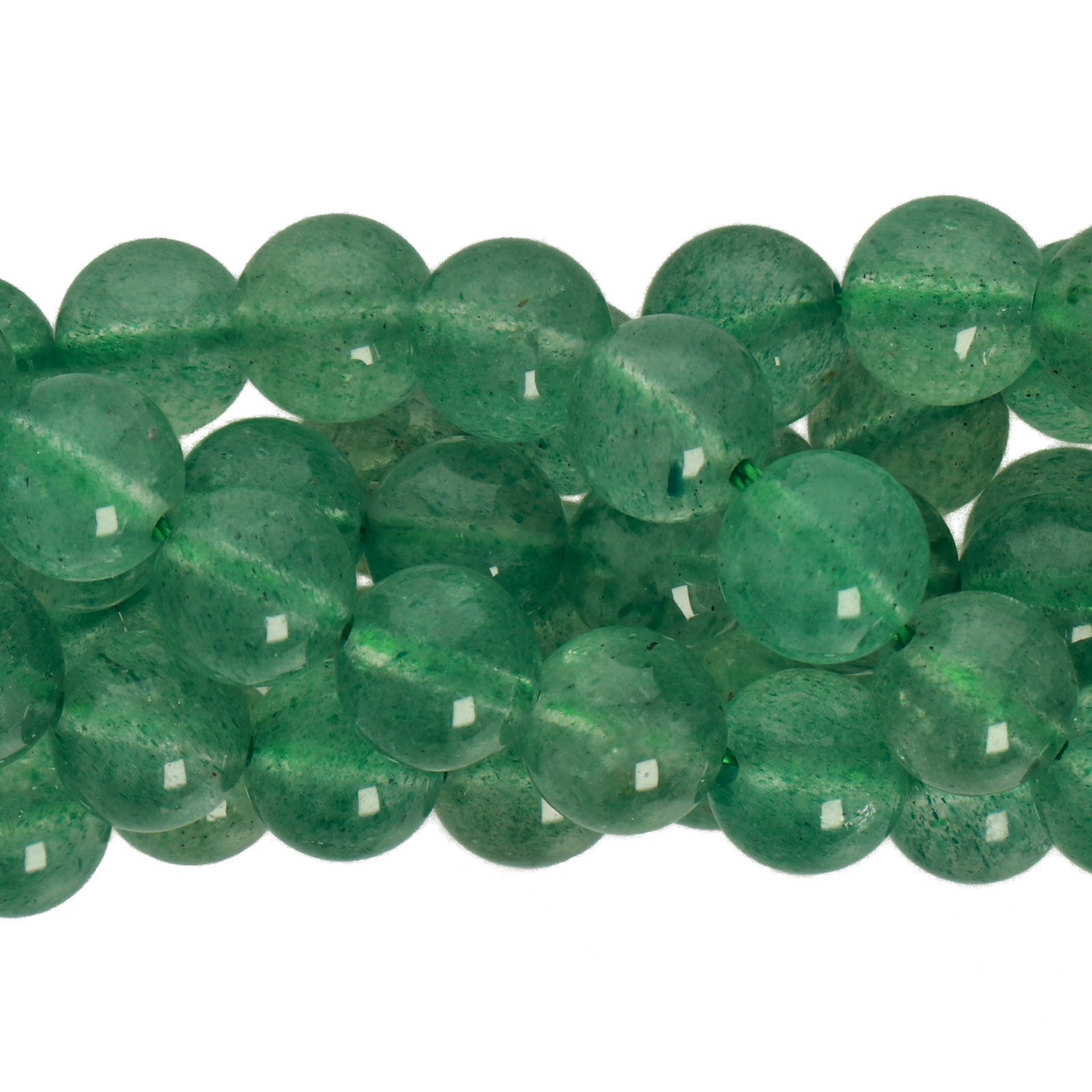 green strawberry quartz smooth round 8mm | 8pc
