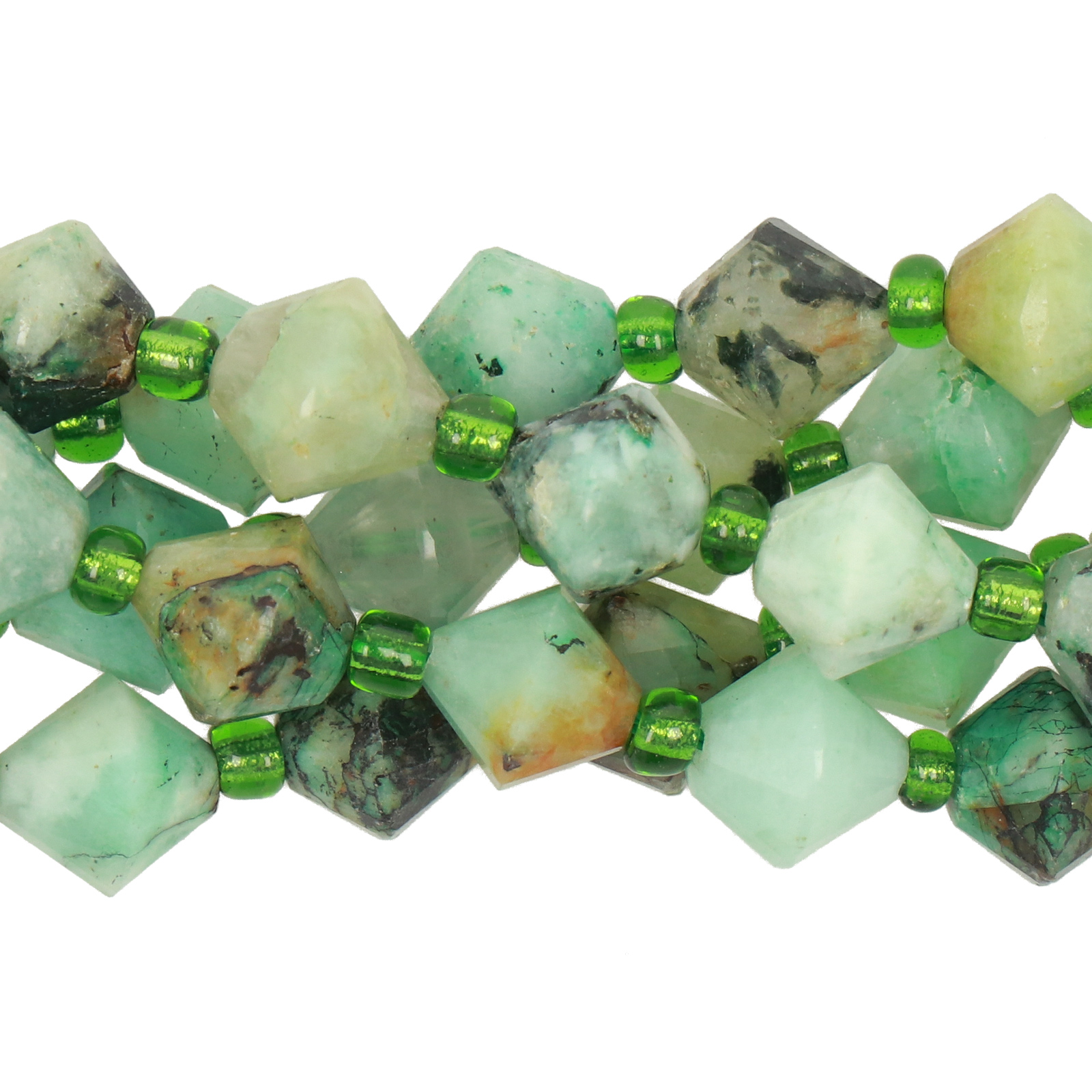 chrysoprase smooth bicone 8mm | 16-inch strand