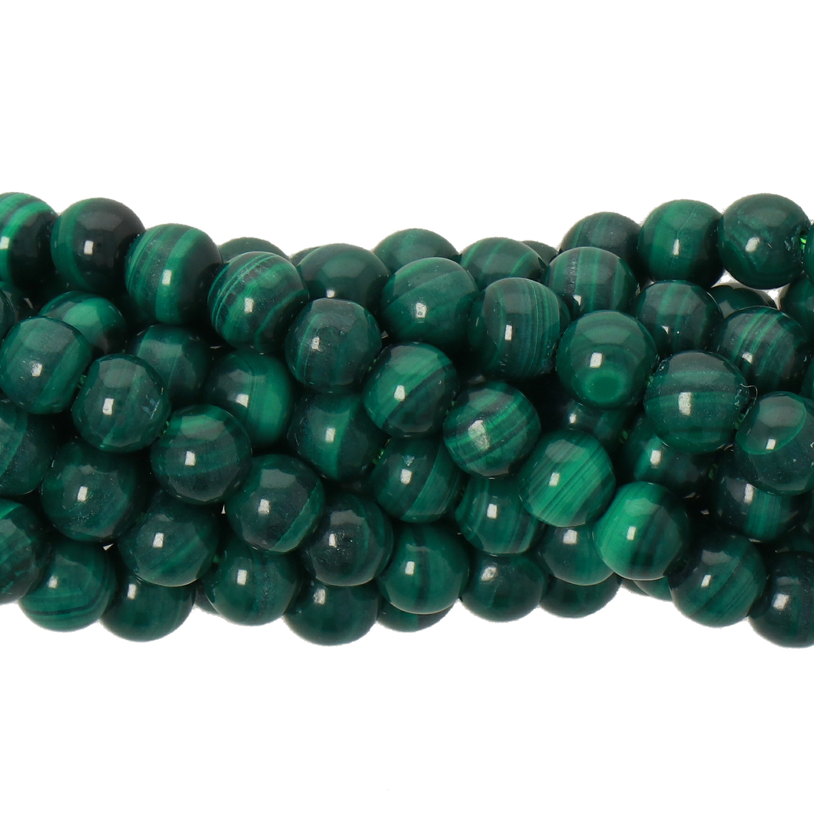 malachite smoooth round 4mm | 16-inch strand