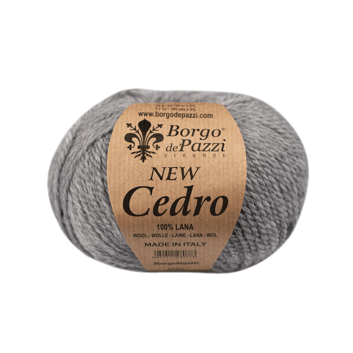 borgo de' pazzi new cedro - grey (32) - 50gr (100mt) | 1pc
