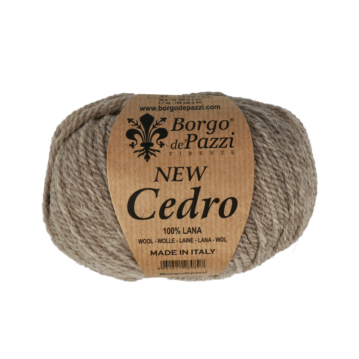 borgo de' pazzi new cedro - grey (37) - 50gr (100mt) | 1pc