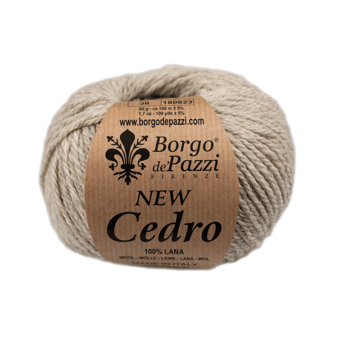borgo de' pazzi new cedro - beige (38) - 50gr (100mt) | 1st