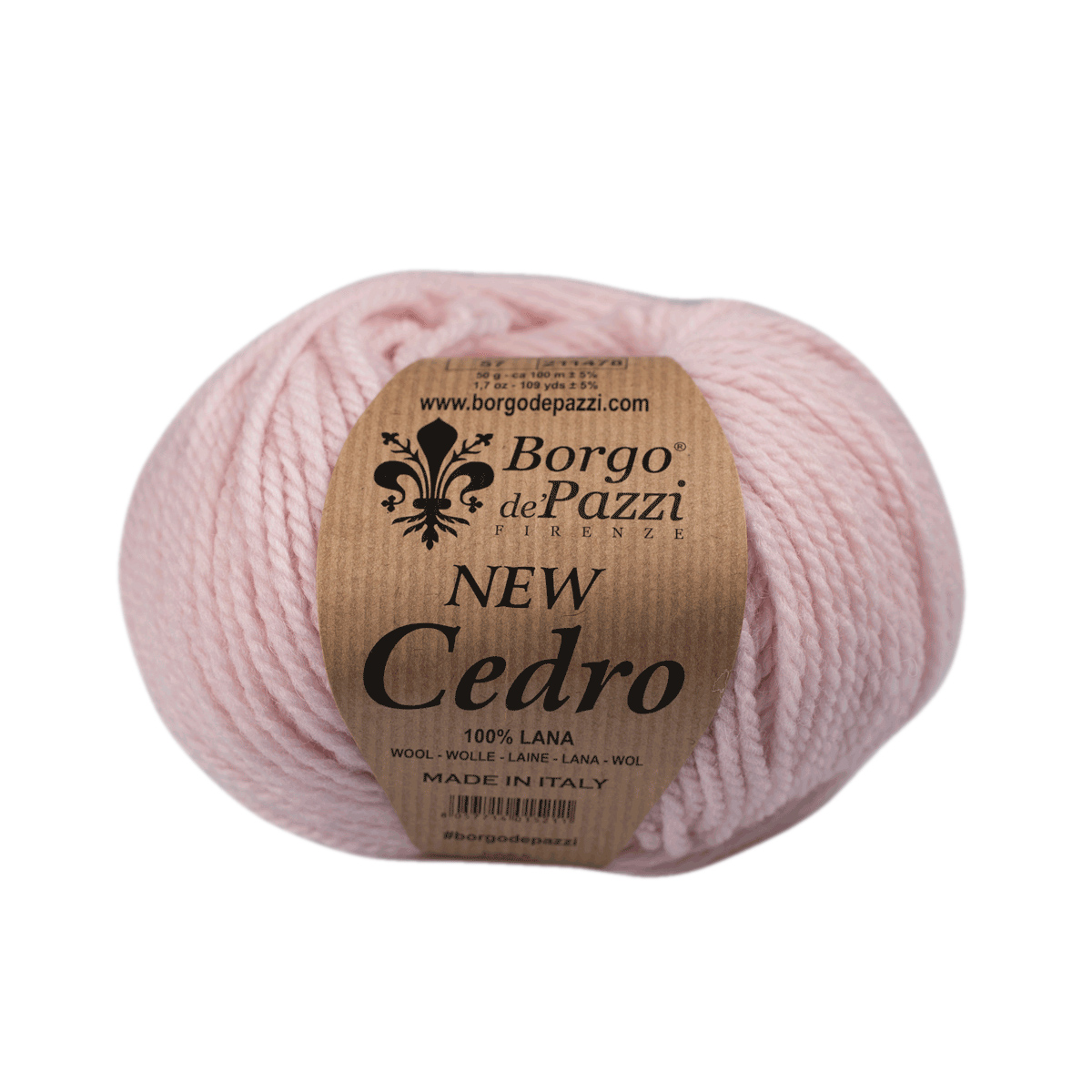 borgo de' pazzi new cedro - pink (57) - 50gr (100mt) | 1pc