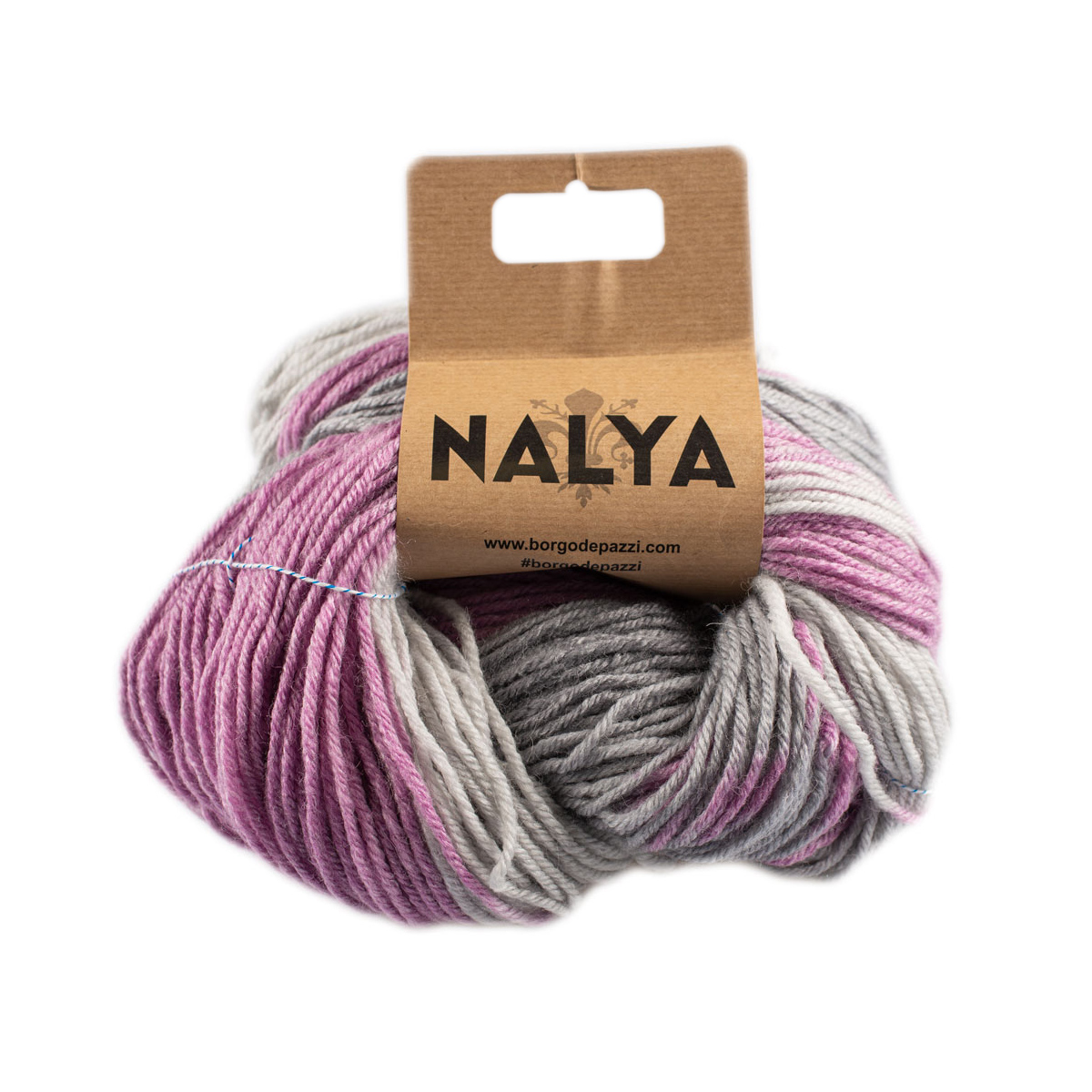 borgo de' pazzi nalya - pearl/cyclamen/grey (3) - 250gr (365mt) | 1pc