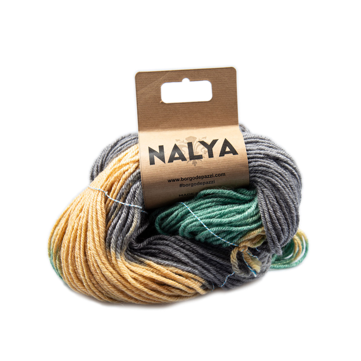borgo de' pazzi nalya - green/yellow/grey (7) - 250gr (365mt) | 1pc