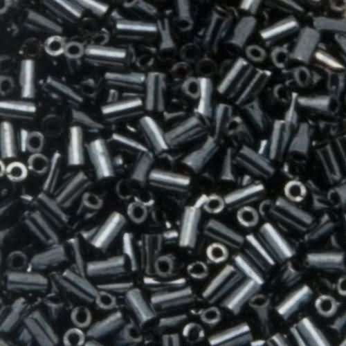bugle toho beads 3mm - metallic hematite (81) | 10gr