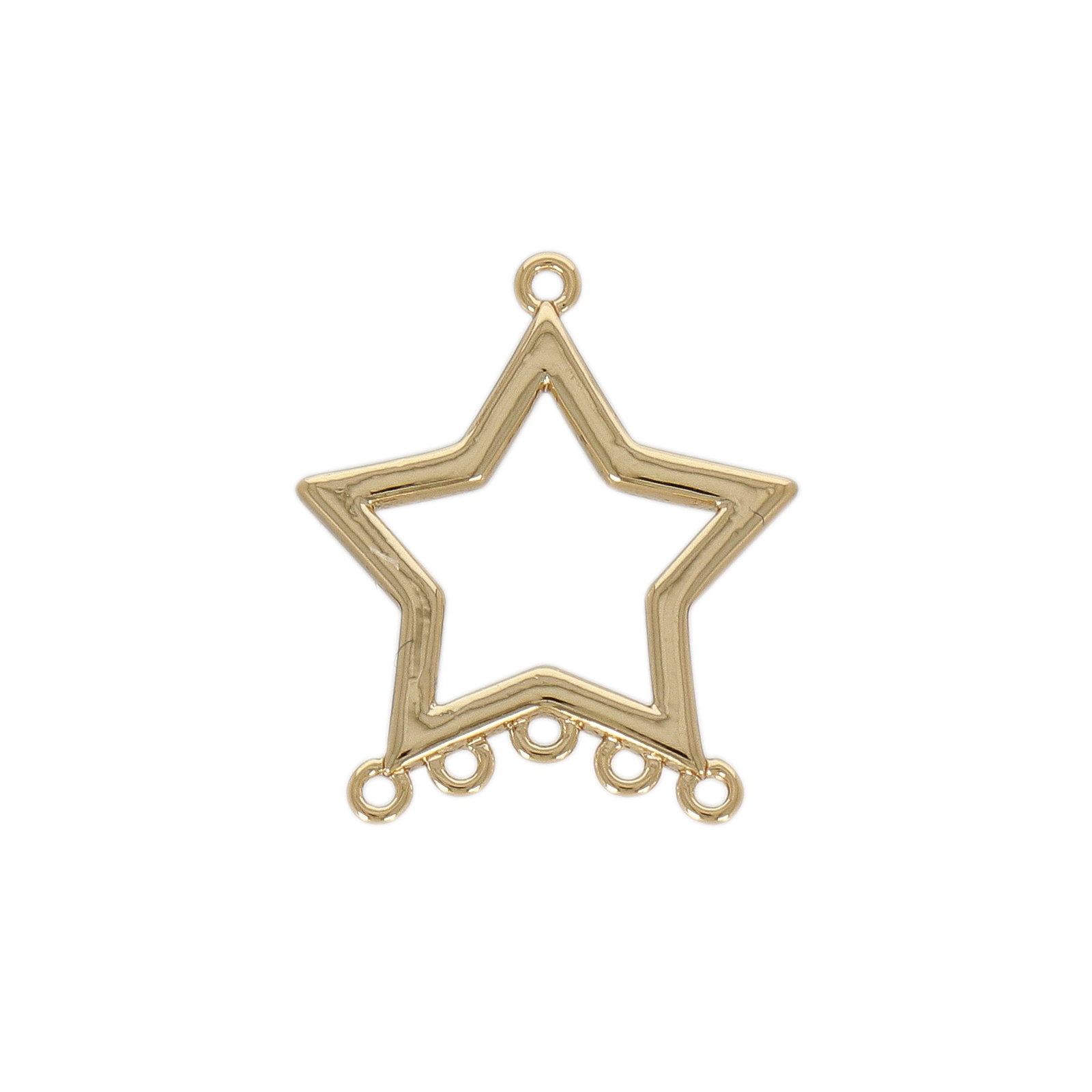 gold plated star chandelier 16mm | 2pc