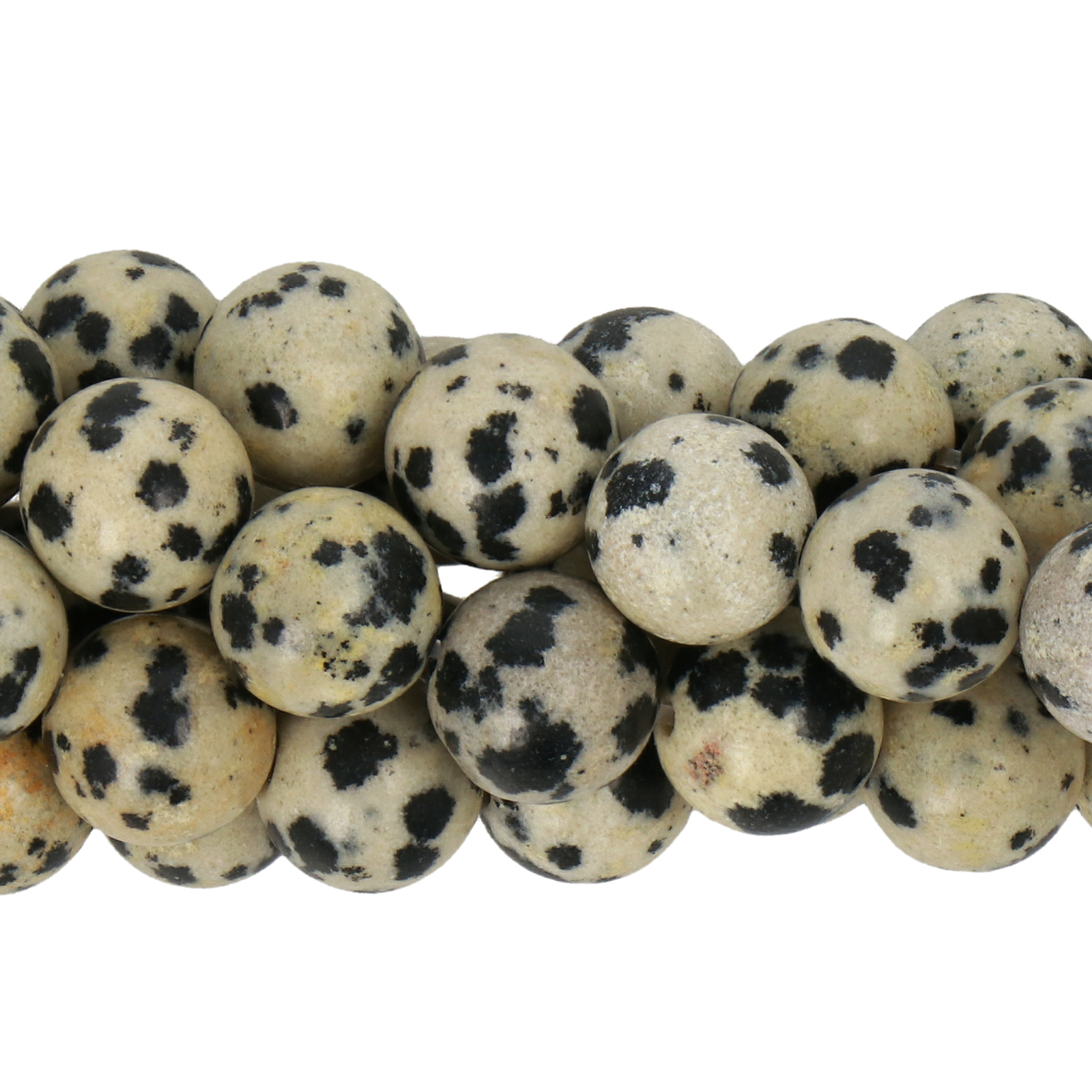 dalmatian jasper smooth round 8mm | 15pc