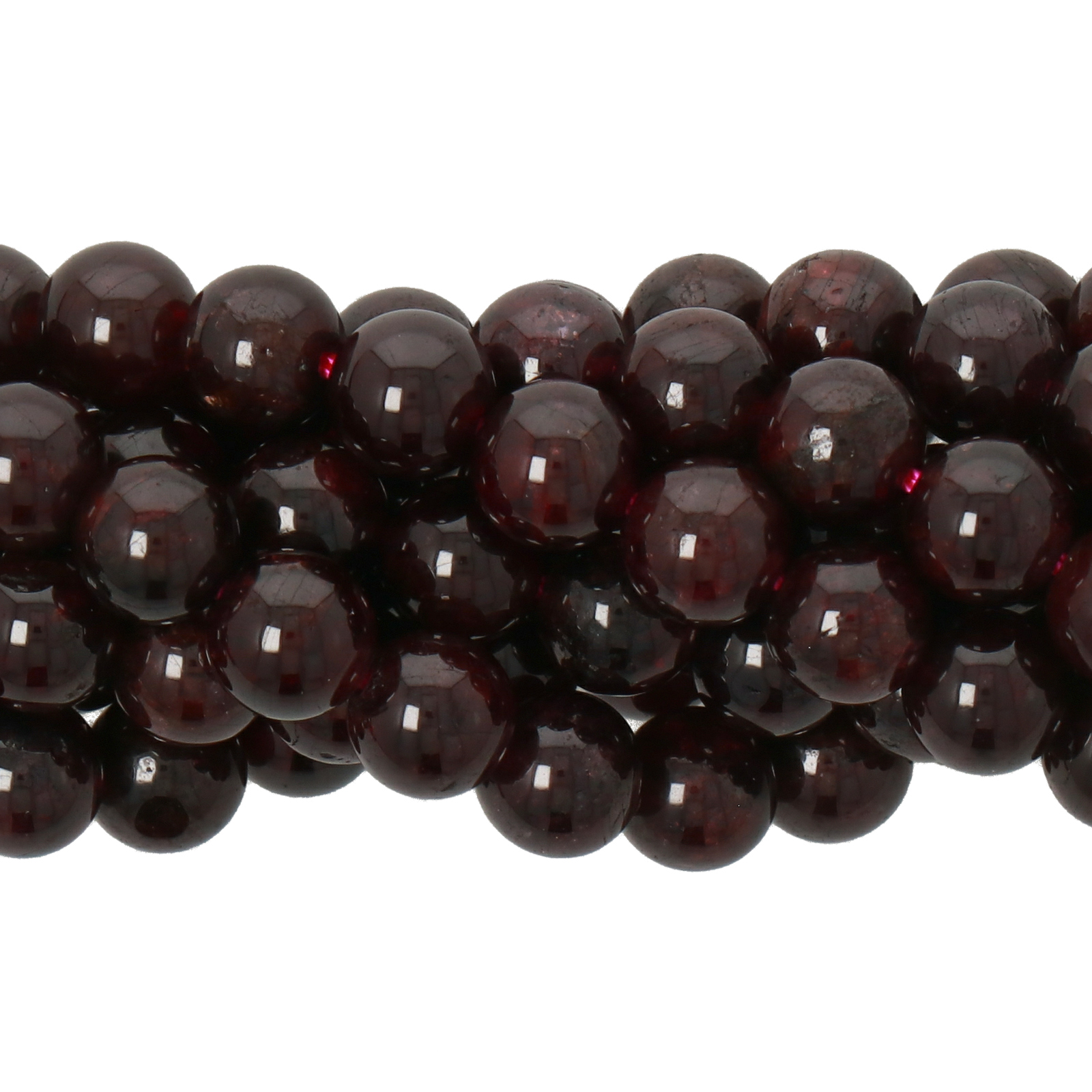 garnet smooth round 6mm | 12pc