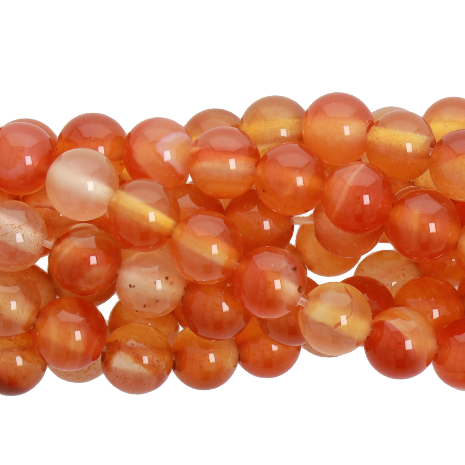 multicolor carnelian smooth round 6mm | 20pc