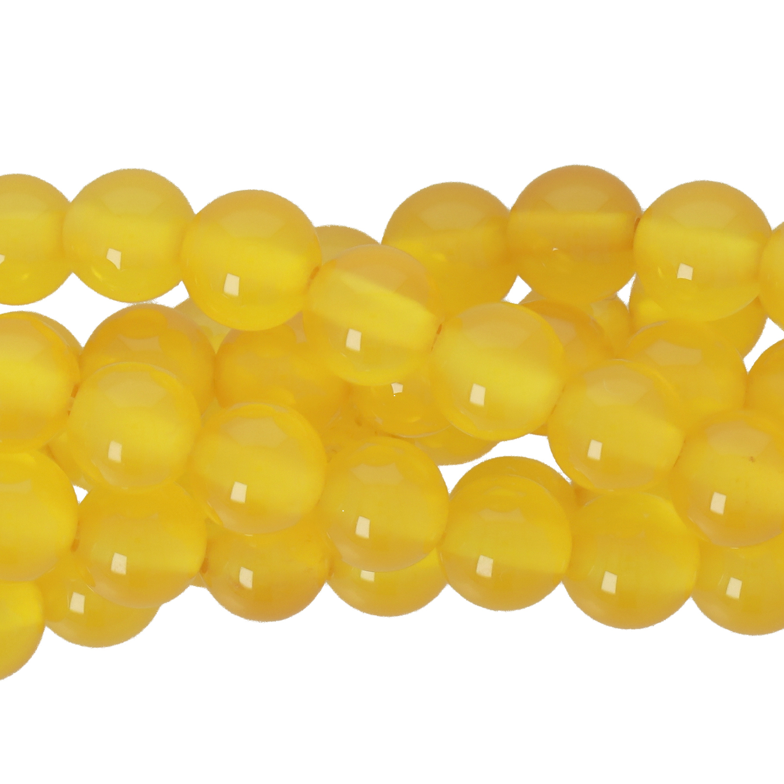 yellow agate smooth round 6mm | 20pc