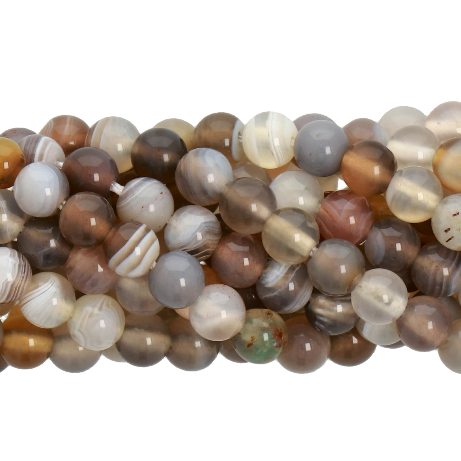 agata botswana glatt runde 4mm | 20st