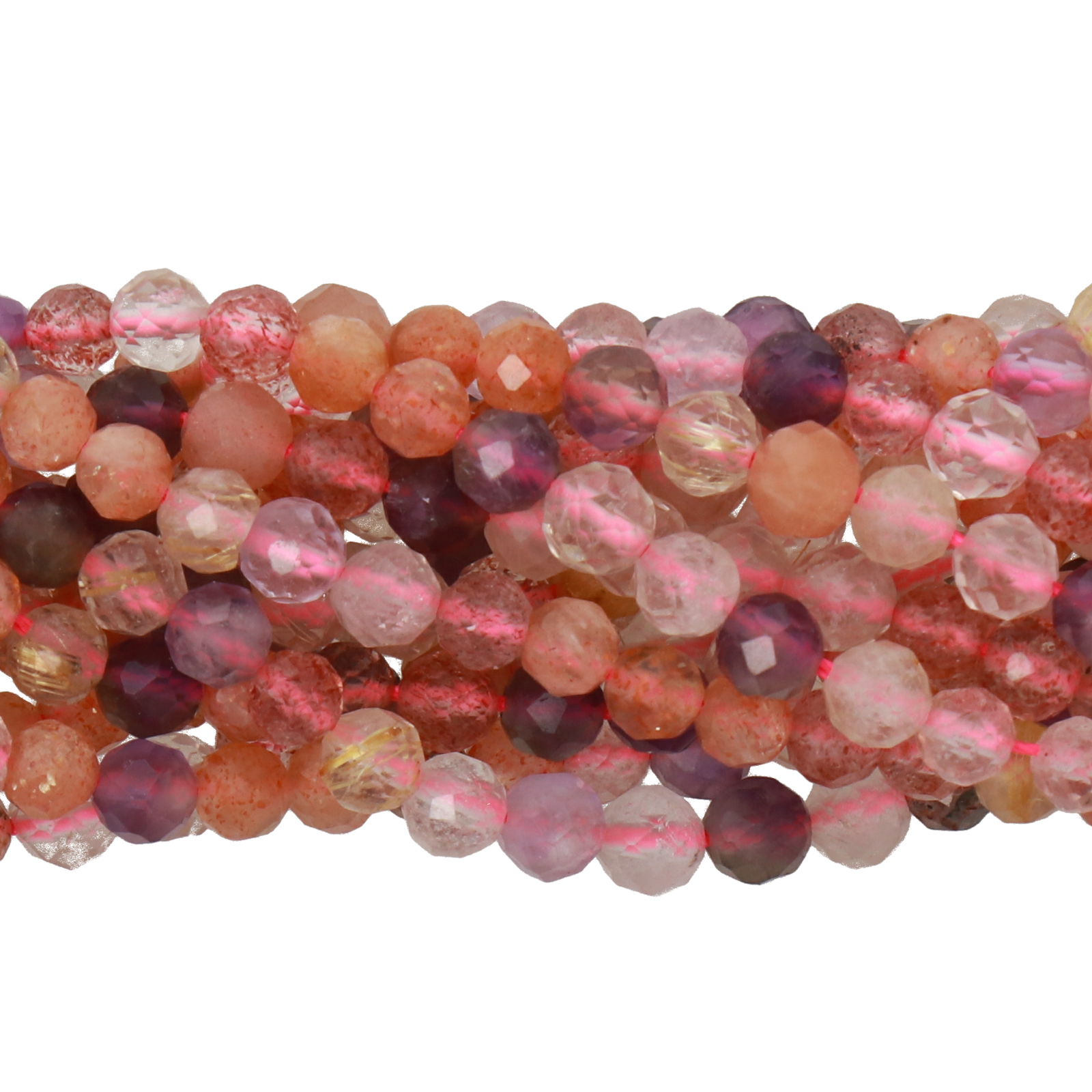 mixed gemstone deluxe smooth round 4mm | 16-inch strand