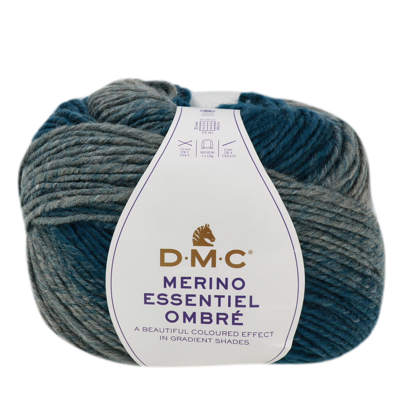 dmc merino essentiel ombré - teal (1003) - 150gr (285mt) | 1st