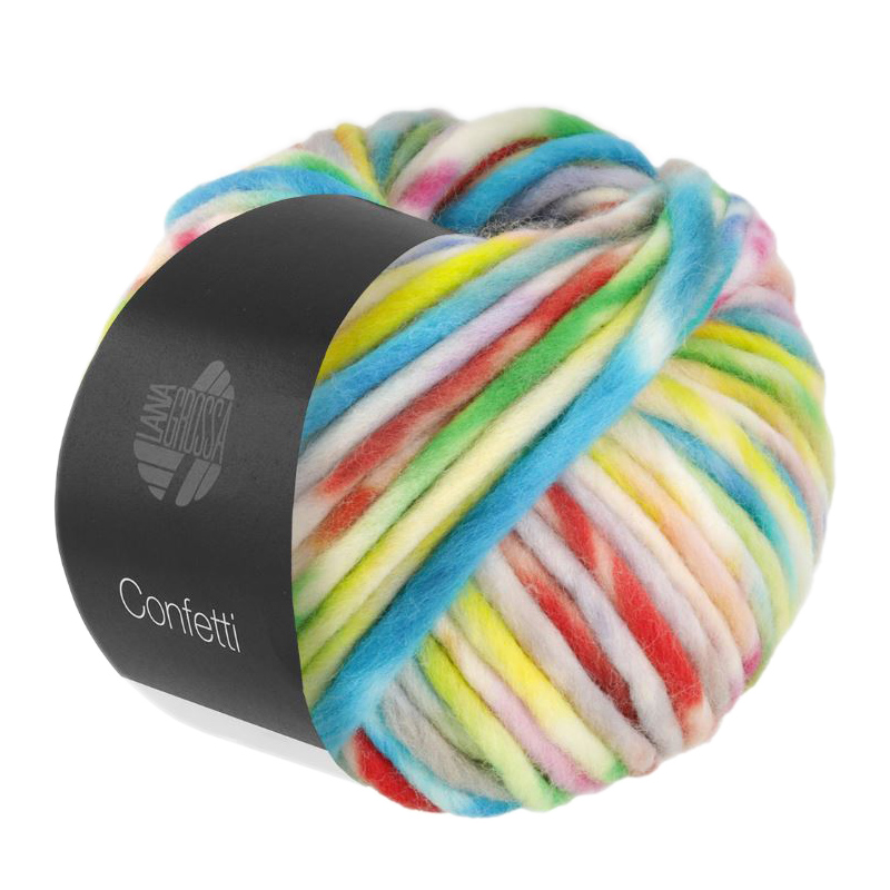 confetti lana grossa - lilac/violet/rust/mustard/ecrù/teal (006) - 100gr (50mt) | 1pc