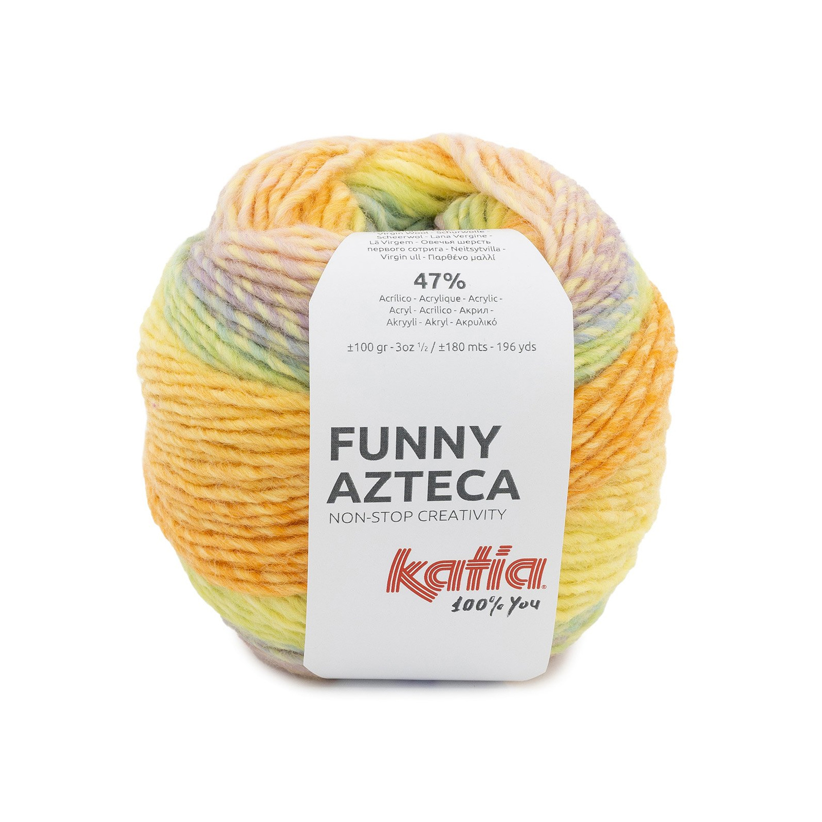 katia funny azteca - pink/light blue (203) - 100gr (180mt) | 1pc