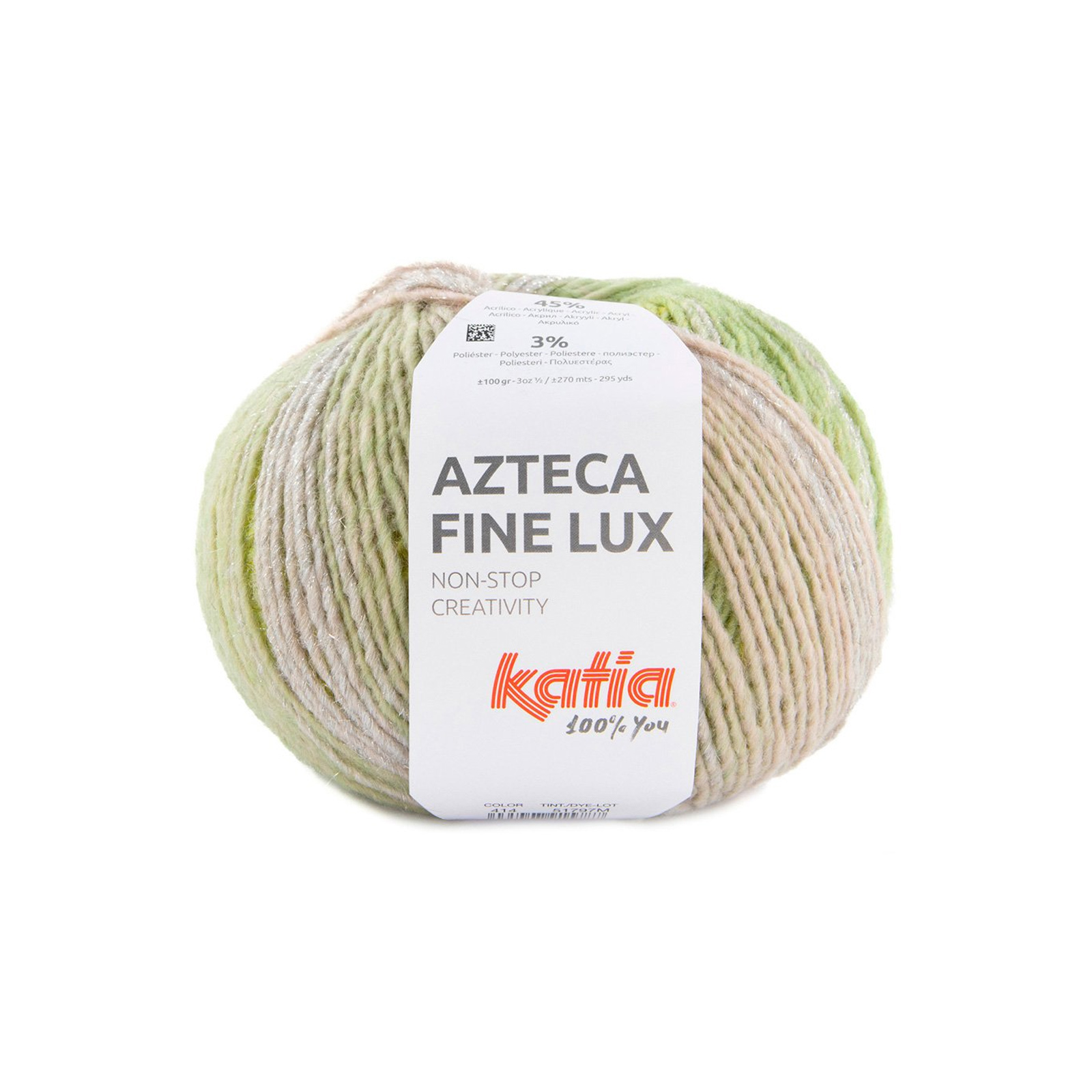 katia azteca fine lux - pistacho/pink (414) - 100gr (270mt) | 1pc